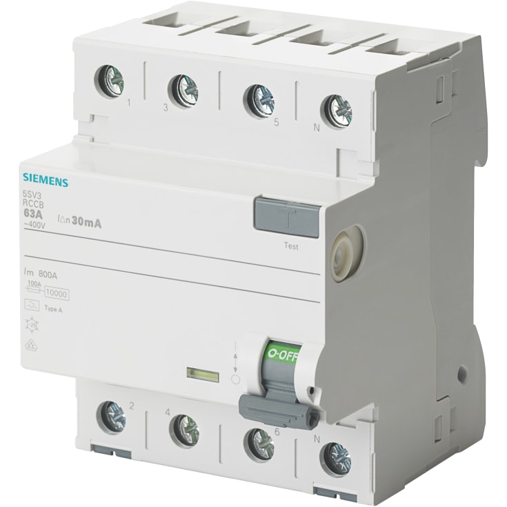 Siemens 5SV personskyddsbrytare A, 4P, 40A