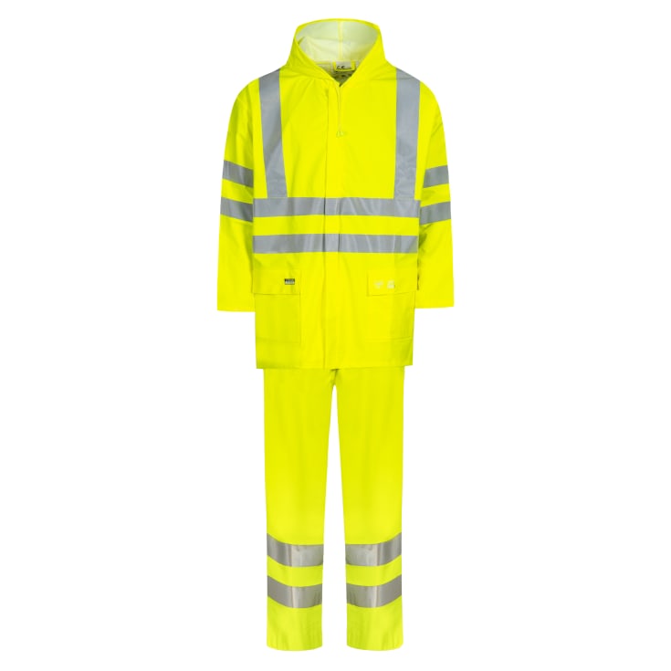 Lyngsøe PU regnsæt, High-Vis gul, klasse 3, str. XL