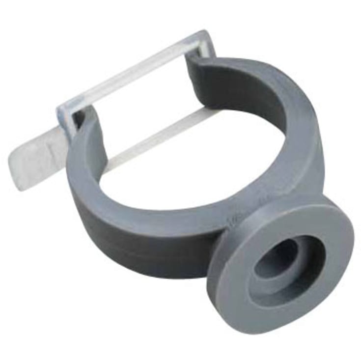 +GF+ rørbærer, låsebøjle, Ø25 mm, plast, grå