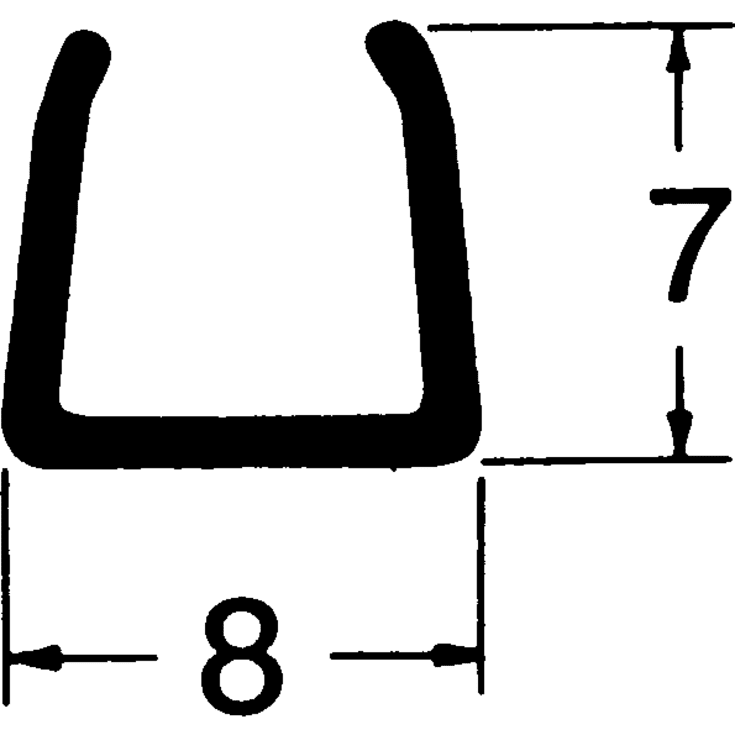 2 meter Tehalit ledningskanal hvid, 8x7 mm