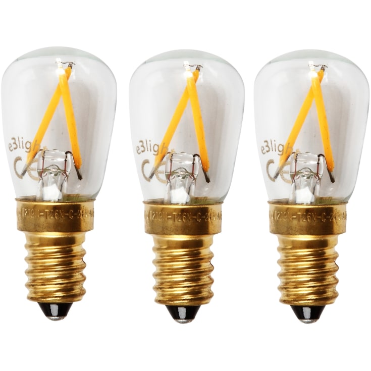 e3light Proxima E14 symaskinslampa, 3 st