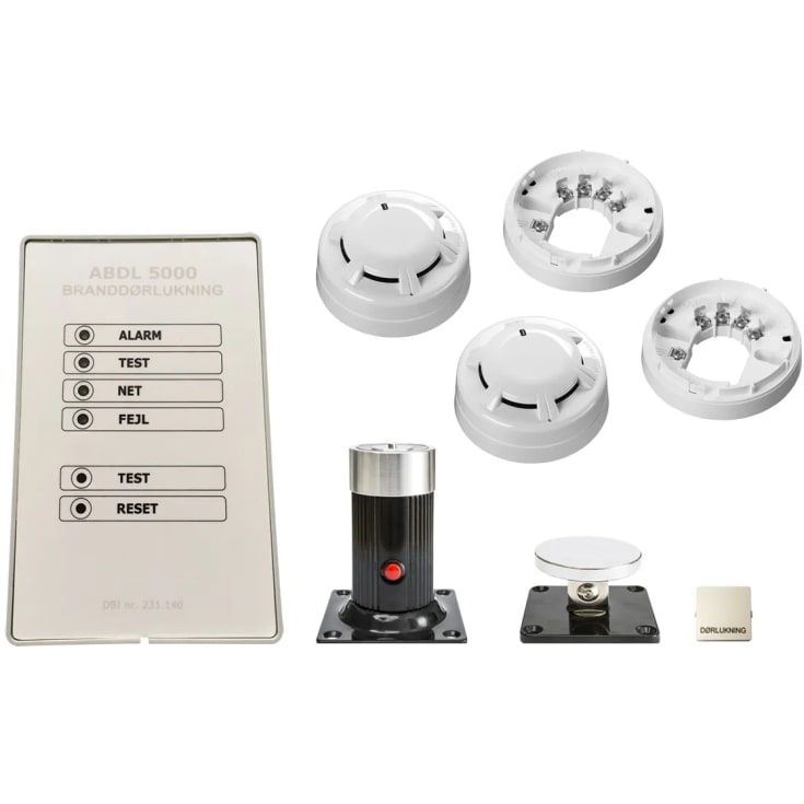 Teletec ABDL 5000 brandalarm pakke m/ detektor, magnet og afbryder