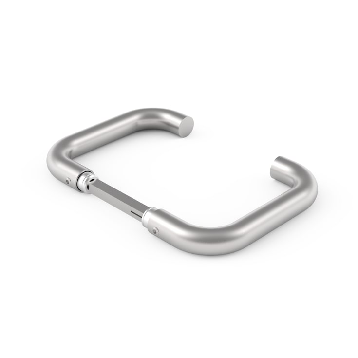 Randi 7020 Line18 dørhåndtak, U-formet, børstet rustfritt stål, uten rosetter