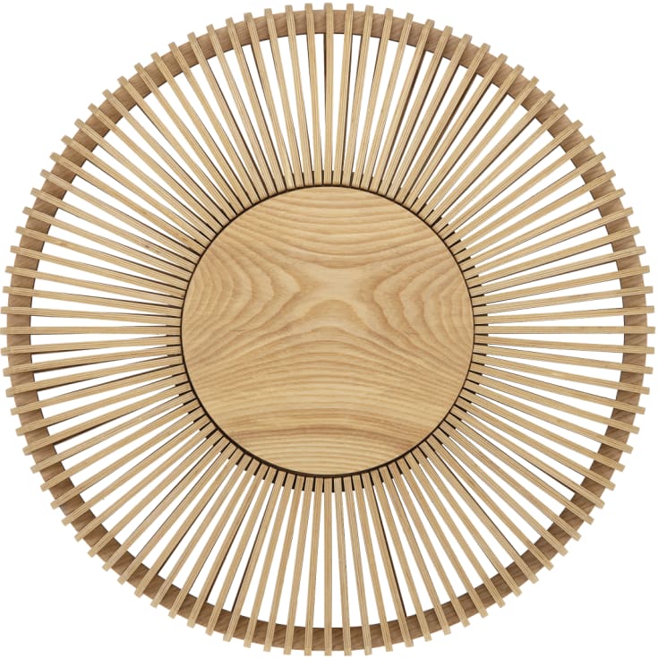 Umage Clava Up Wood vägglampa, ljust trä, Ø49 cm