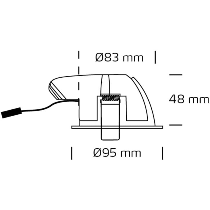 Nordtronic Velia Pro Large indbygningsspot, 1800-3000K, hvid
