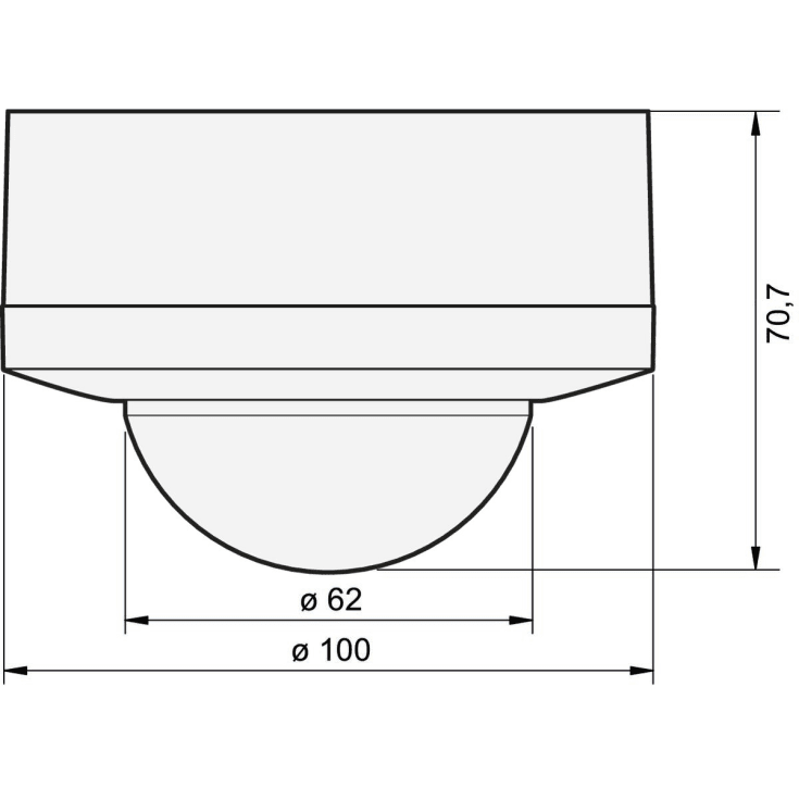 Tilstedevær. sensor P42LR 230V master 32-37m 360° påbyg