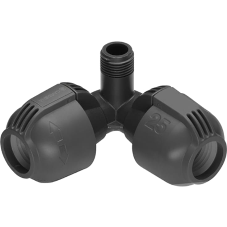 Gardena Sprinklersystem vinkelkobling, selvtettende, 25 mm x 1/2"