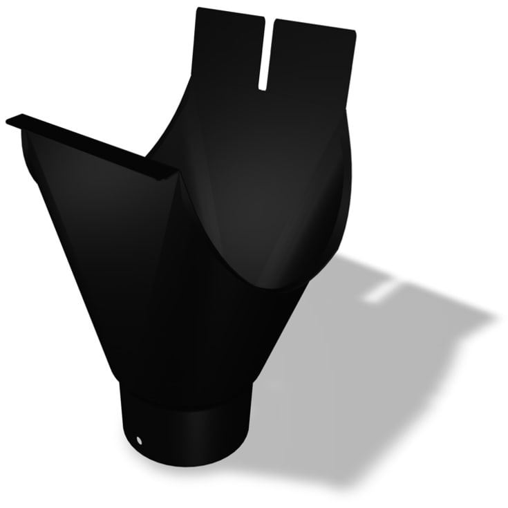 Prefa tut MX-perle og åpning, 333 x 80 mm, P10, svart