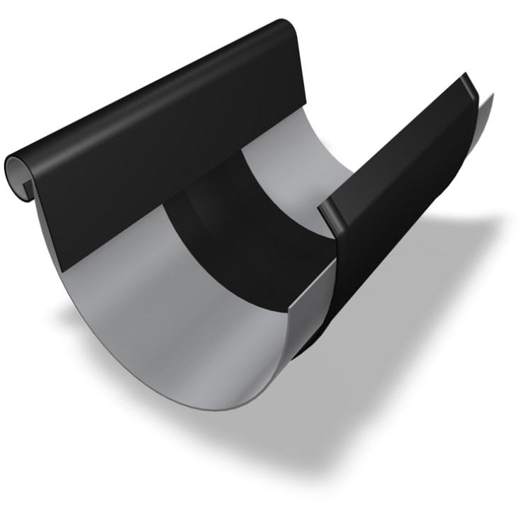Prefa ekspansjonsstykke mx-perle og åpning, 280 mm, svart
