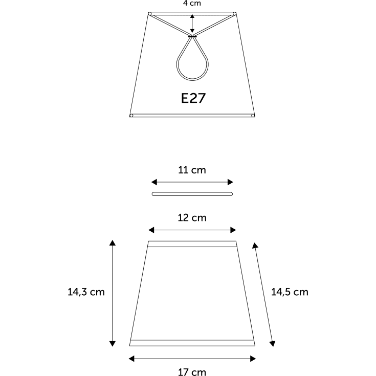 Nielsen Light Emma Domus lampeskærm, blå, H14,5 cm