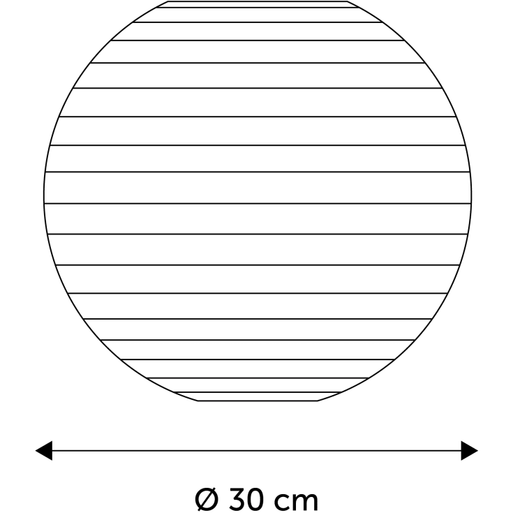 Nielsen Light rispapirslampe, Ø30 cm