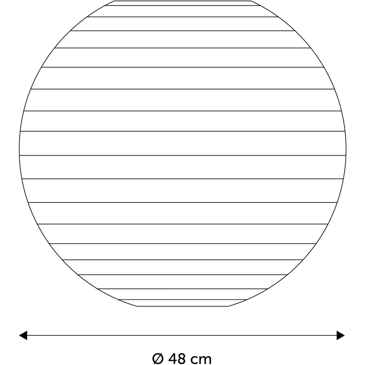Nielsen Light rispapirslampe, Ø48 cm
