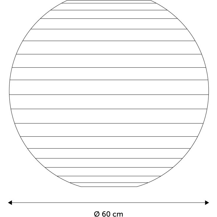 Rispapirpendel Ø60 cm Natur