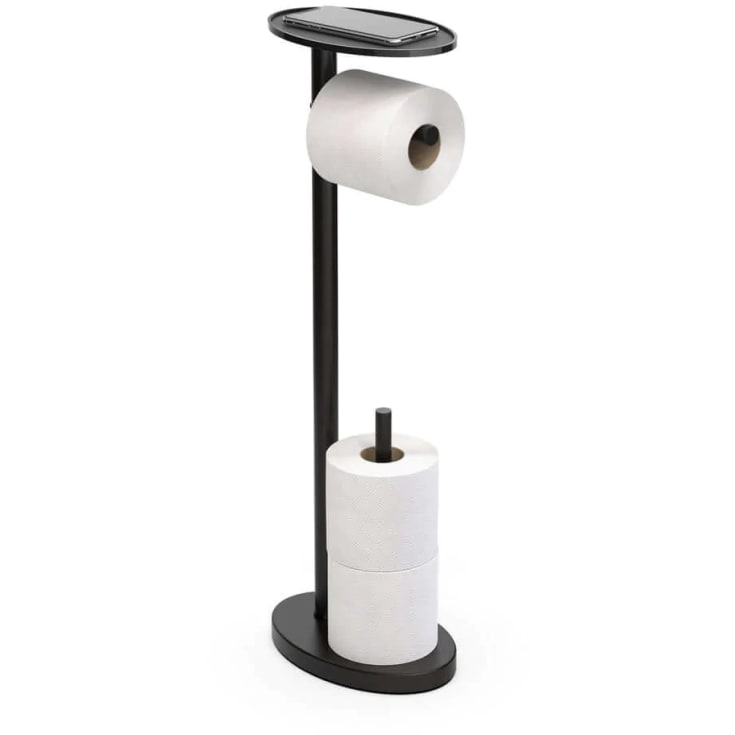Hefe Ovo toiletrulleholder, sort