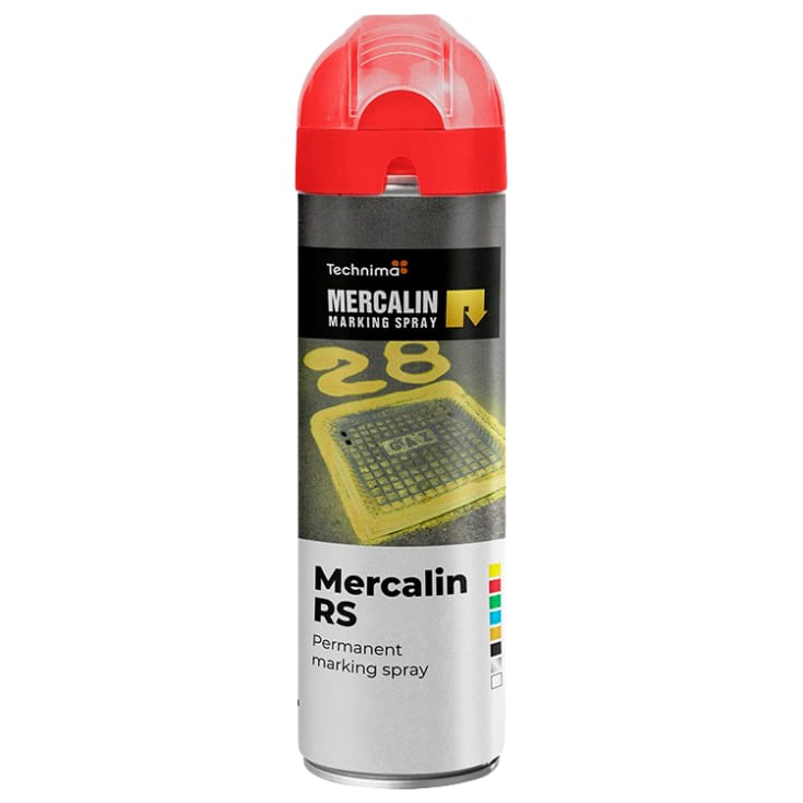 Mercalin markeringsspray - 500gr - rød