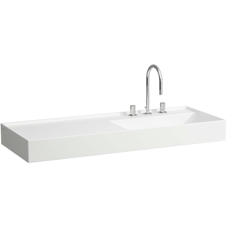 Kartell Laufen tvättställ, 120x46 cm, höger, vit
