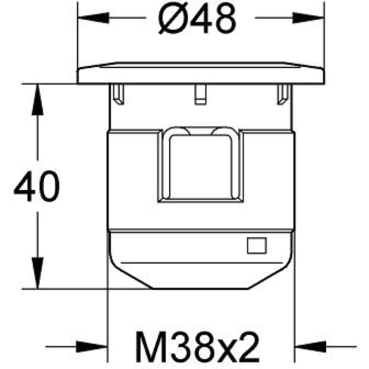 Grohe Dal Trykknap T/Cisterne M/38Mm Hul Krom
