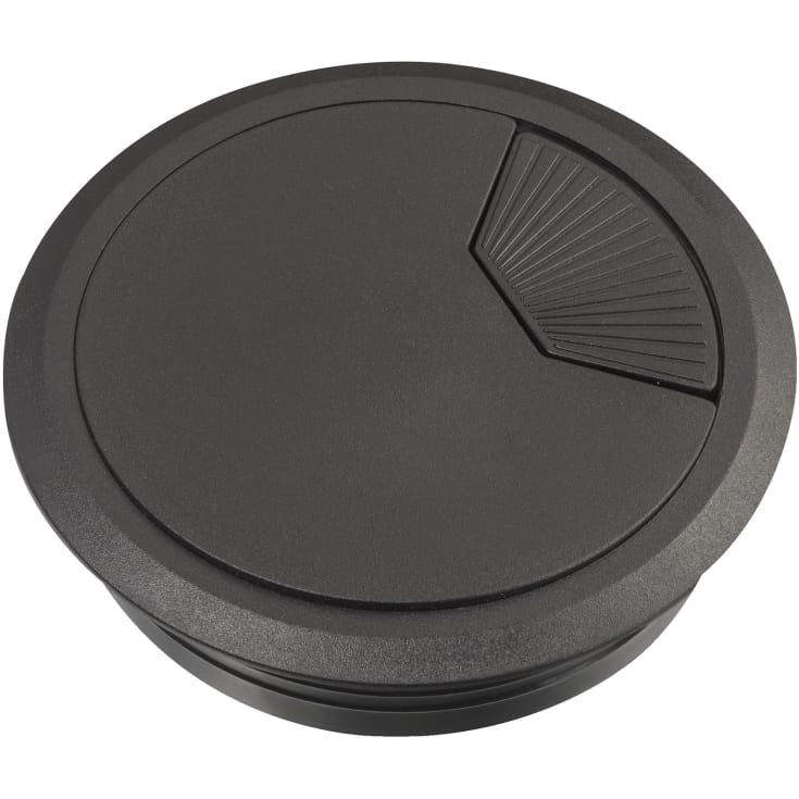 Schneider Unica+ kabelgenomföring, Ø80 mm, svart