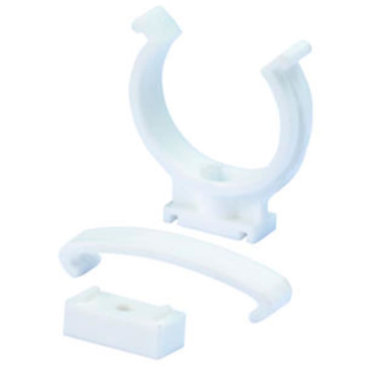 Wavin Wafix rørklammer, uten bøyle, Ø50 mm, plast, hvit