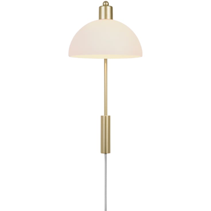 Nordlux Ellen vägglampa, opal/mässing