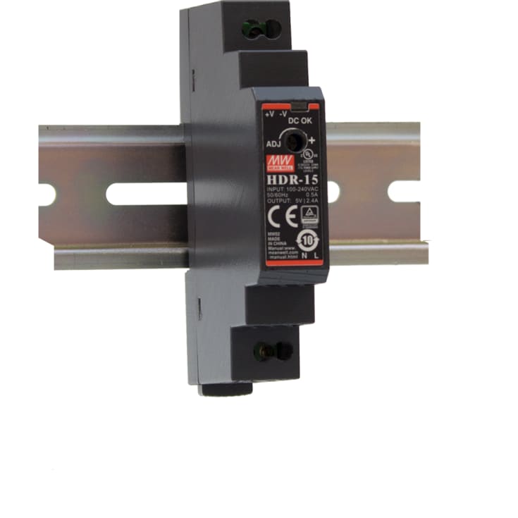 Strømforsyning HDR-15-24 AC/DC 15W 24V, 17,5mm