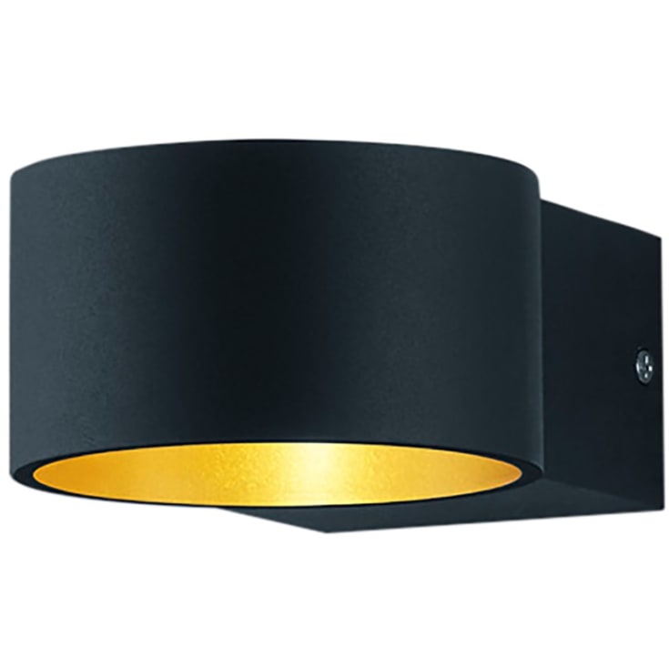 Trio Lighting Lacapo væglampe, sort/guld