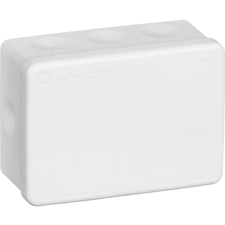 LK U9 membrandåse, 101x73x46 mm, hvid