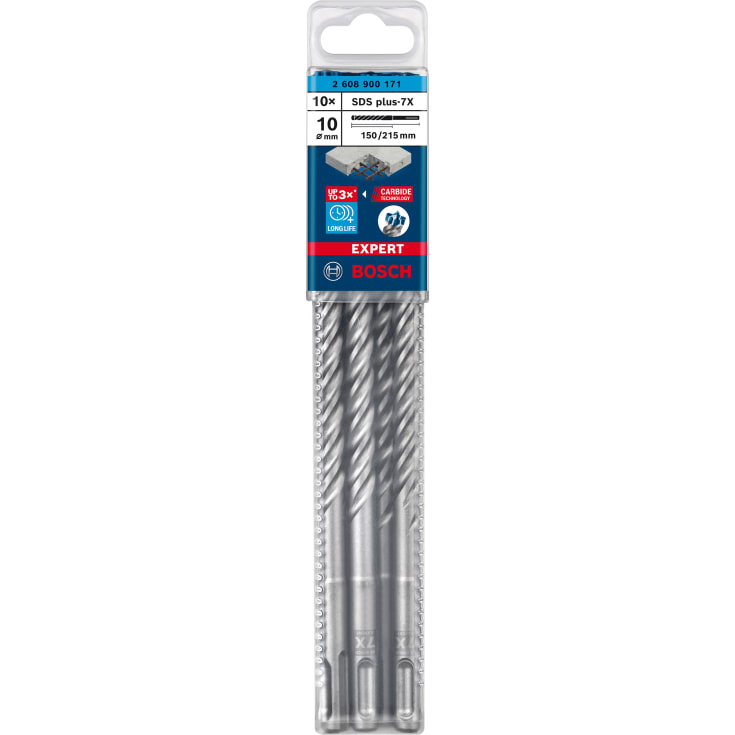 Bosch EXPERT SDS plus-7X hammerbor, 10x150/215 mm, 10 stk.
