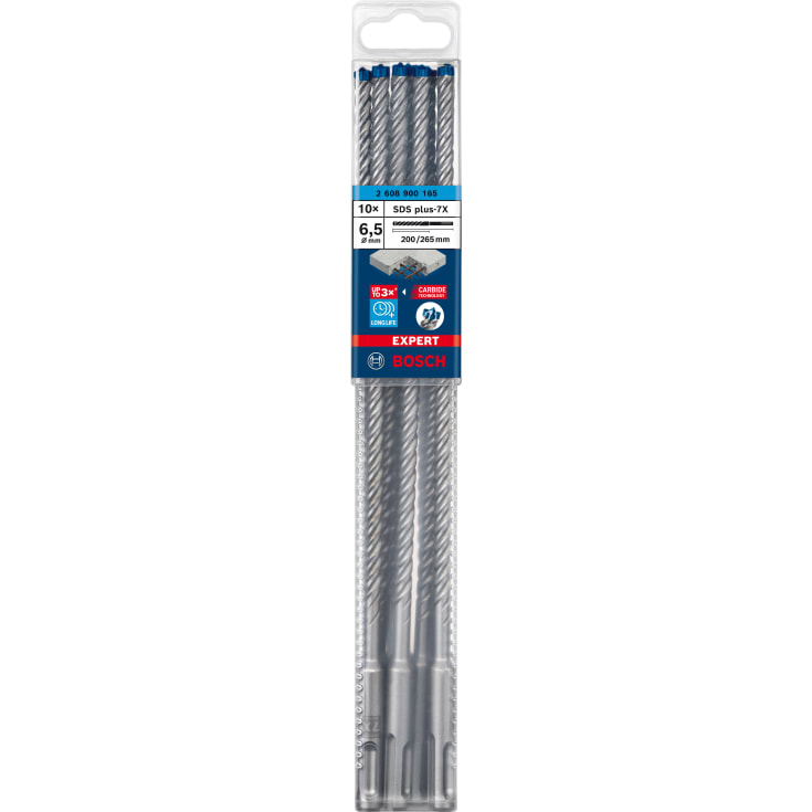 Bosch EXPERT SDS plus-7X hammerbor, 6,5x200/265 mm, 10 stk.