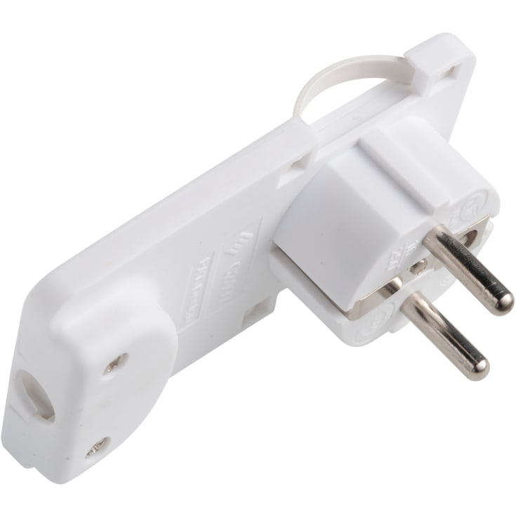 Schuko vinkelplugg M/J hvit