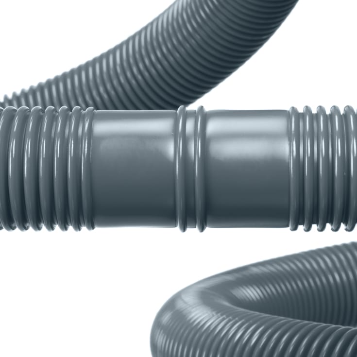 Swim & Fun poolslange Ø32 mm, 6,6 meter, grå