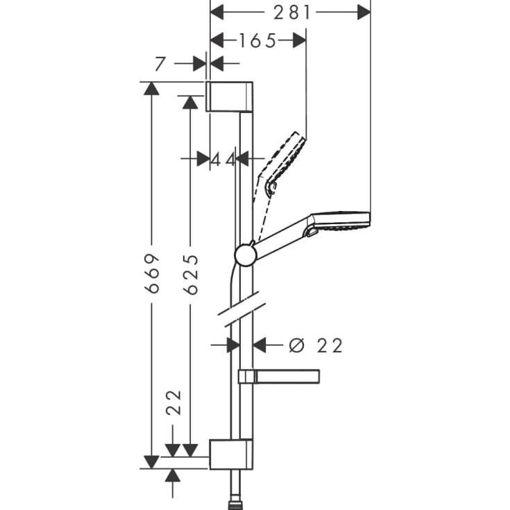 Hansgrohe Crometta Vario duschset, krom