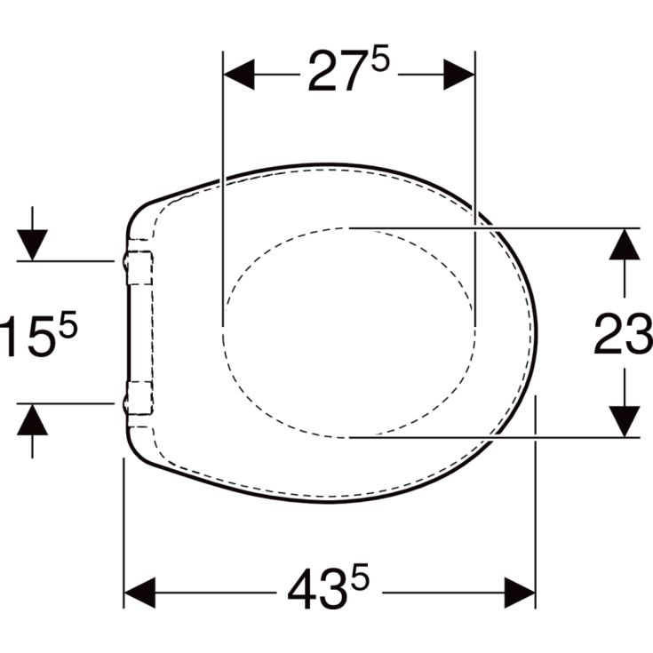 Geberit Bastia toiletsæde, soft close, hvid