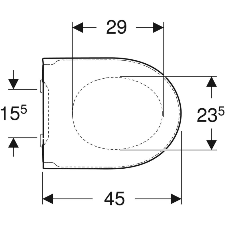 Geberit iCon toalettsits, soft close, snabbfäste, matt vit