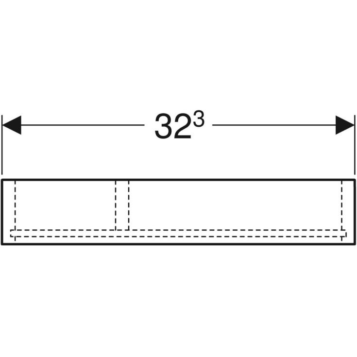Ifö skuffeindsats, 32,3x15 cm, grå