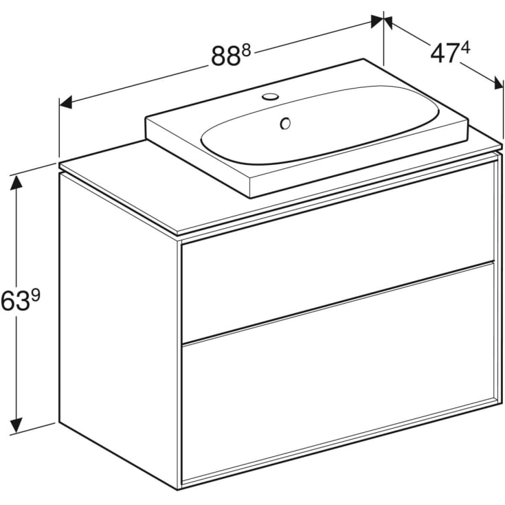 Ifö Sense Art möbelpaket, 88,8x69,4 cm, vit