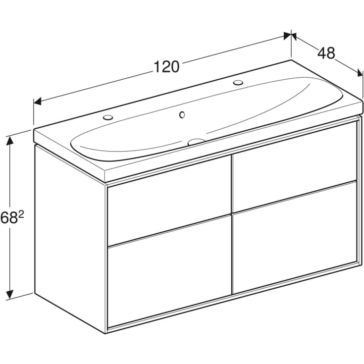 Ifö Sense Art møbelpakke 118,4x68,2 cm, nøttetre