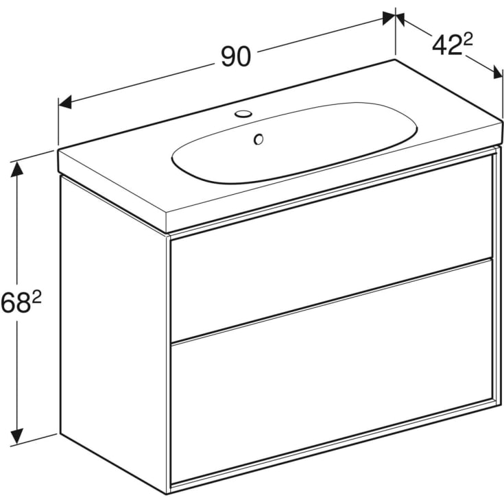 Ifö Sense Art møbelpakke 88,8x68,2 cm, grå