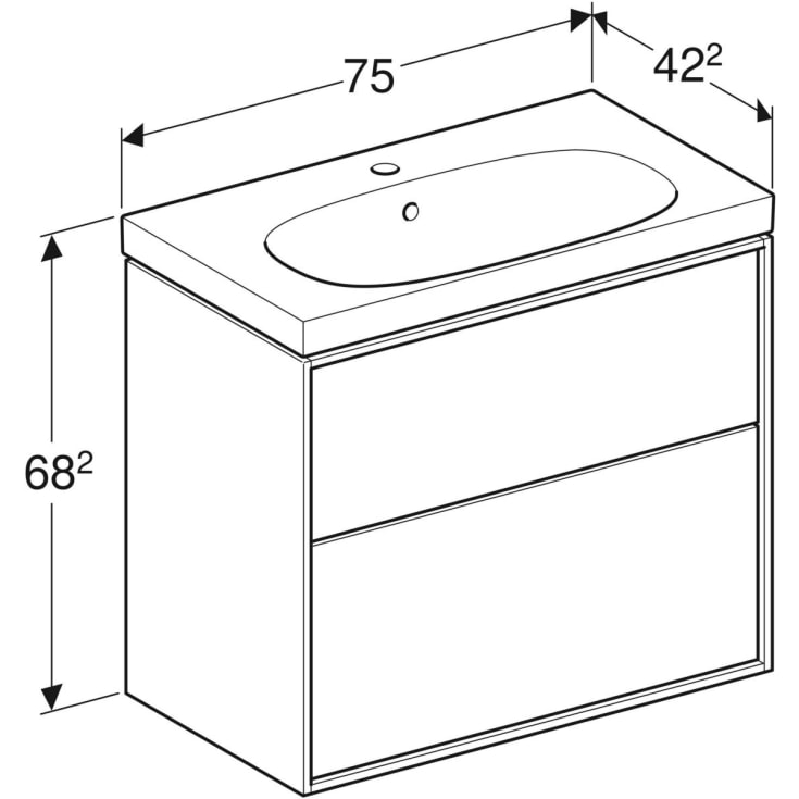 Ifö Sense Art möbelpaket, 74x68,2 cm, vit