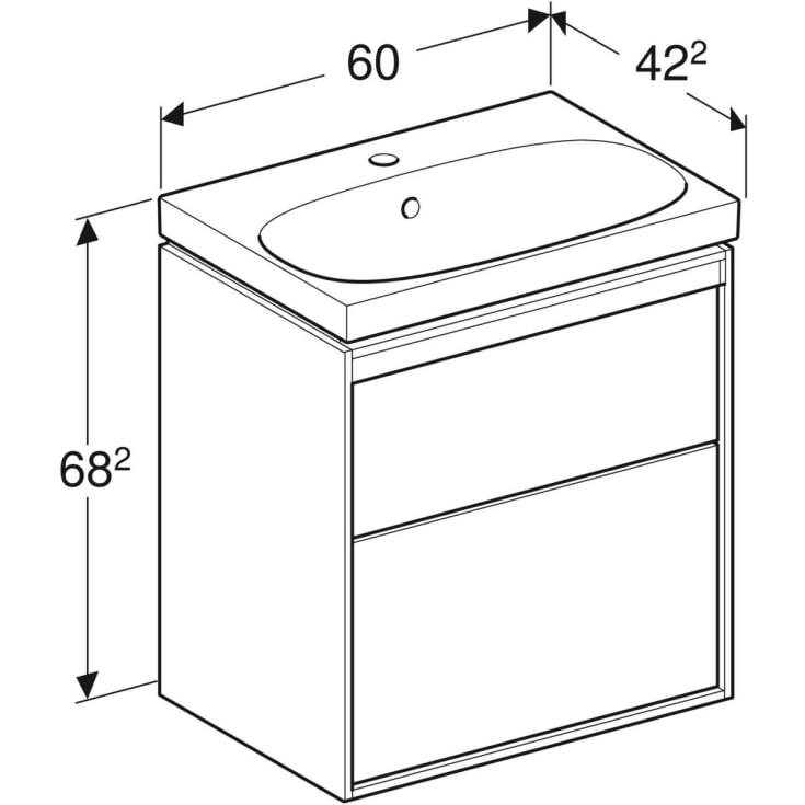 Ifö Sense Art møbelpakke 59,2x68,2 cm, grå