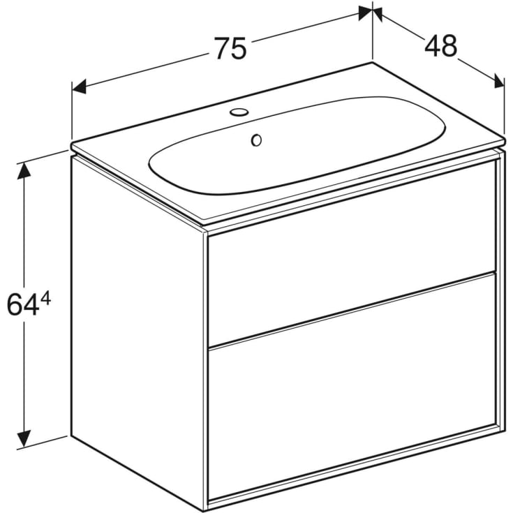 Ifö Sense Art møbelpakke 75x48 cm, blå