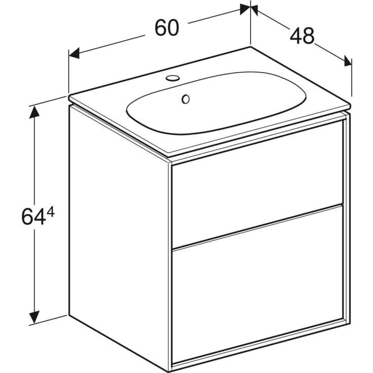 Ifö Sense Art møbelpakke 60x48 cm, matt hvit