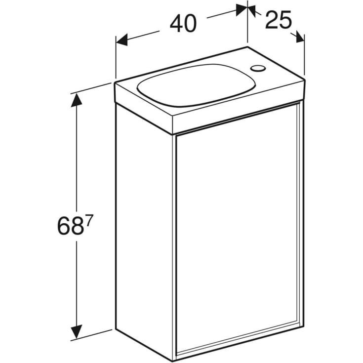 Ifö Sense Art møbelpakke 40x25 cm, hvit