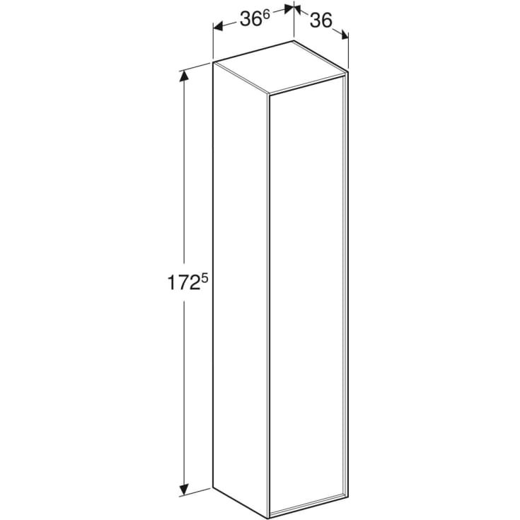 Ifö Sense Art højskab 36,6x103,8 cm, nøddetræ