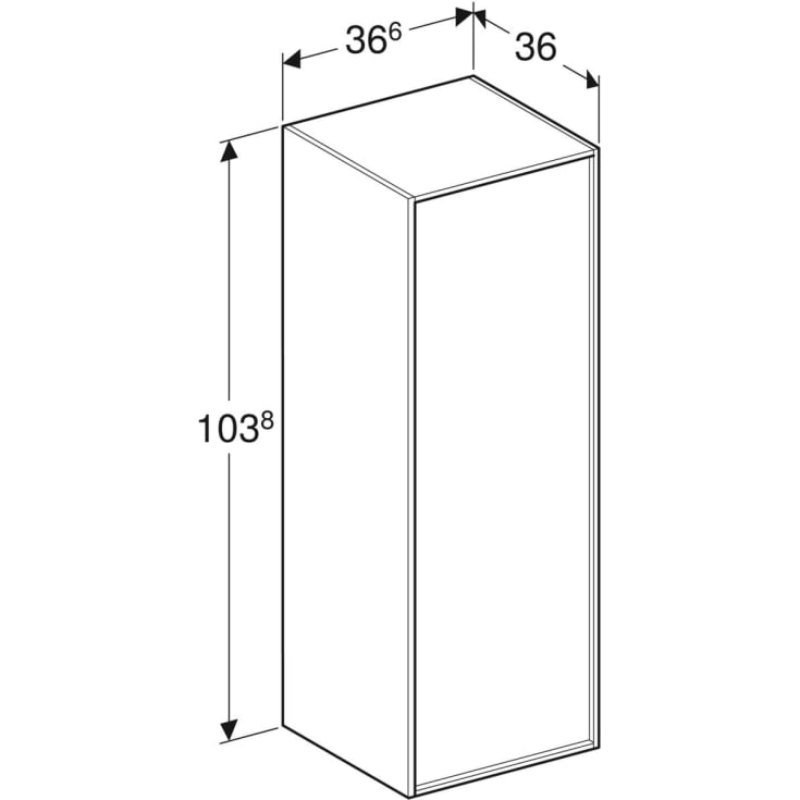 Ifö Sense Art højskab 36,6x103,8 cm, lava