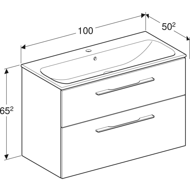 Ifö Spira Pro møbelpakke 100x50,2 cm, matt hvit