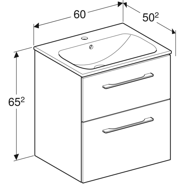 Ifö Spira Pro møbelpakke 60x50,2 cm, mat hvid