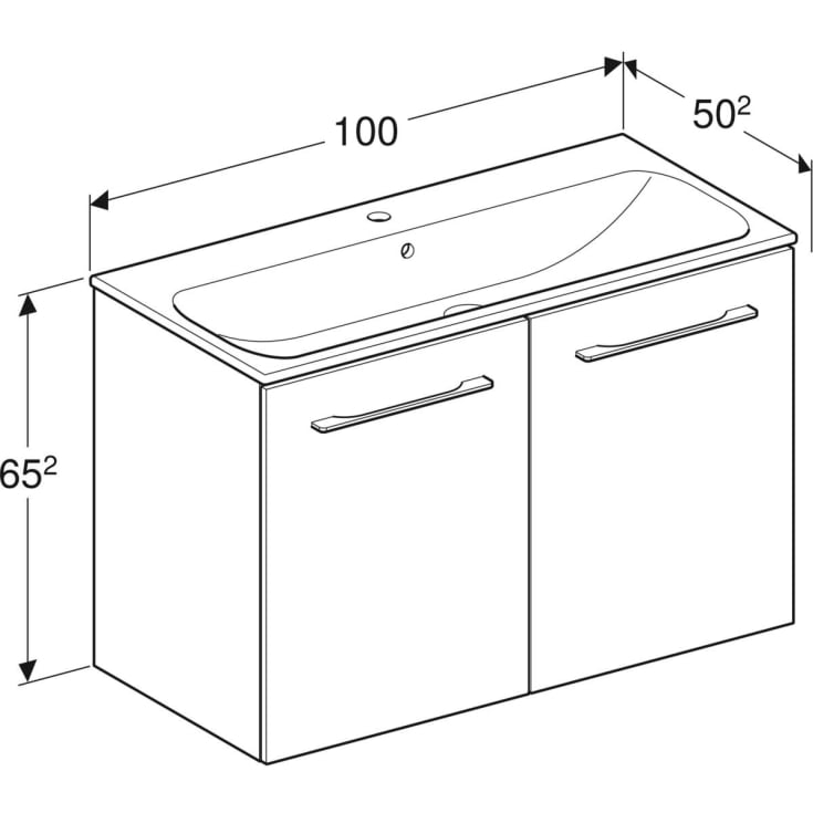Ifö Spira Pro möbelpaket, 100x50,2 cm, matt vit