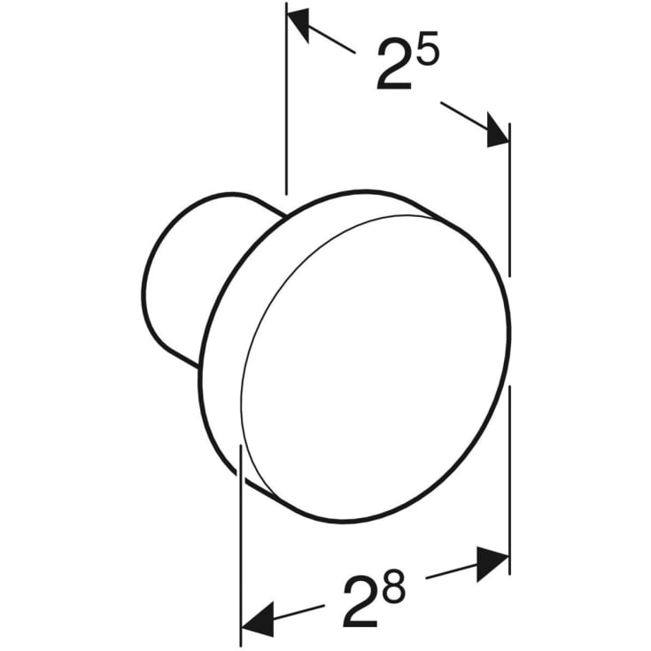 Ifö knopgreb, sort