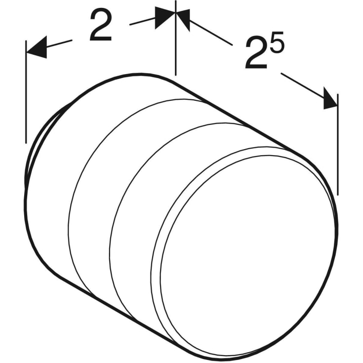 Ifö greb, Ø20 mm, rustfrit stål